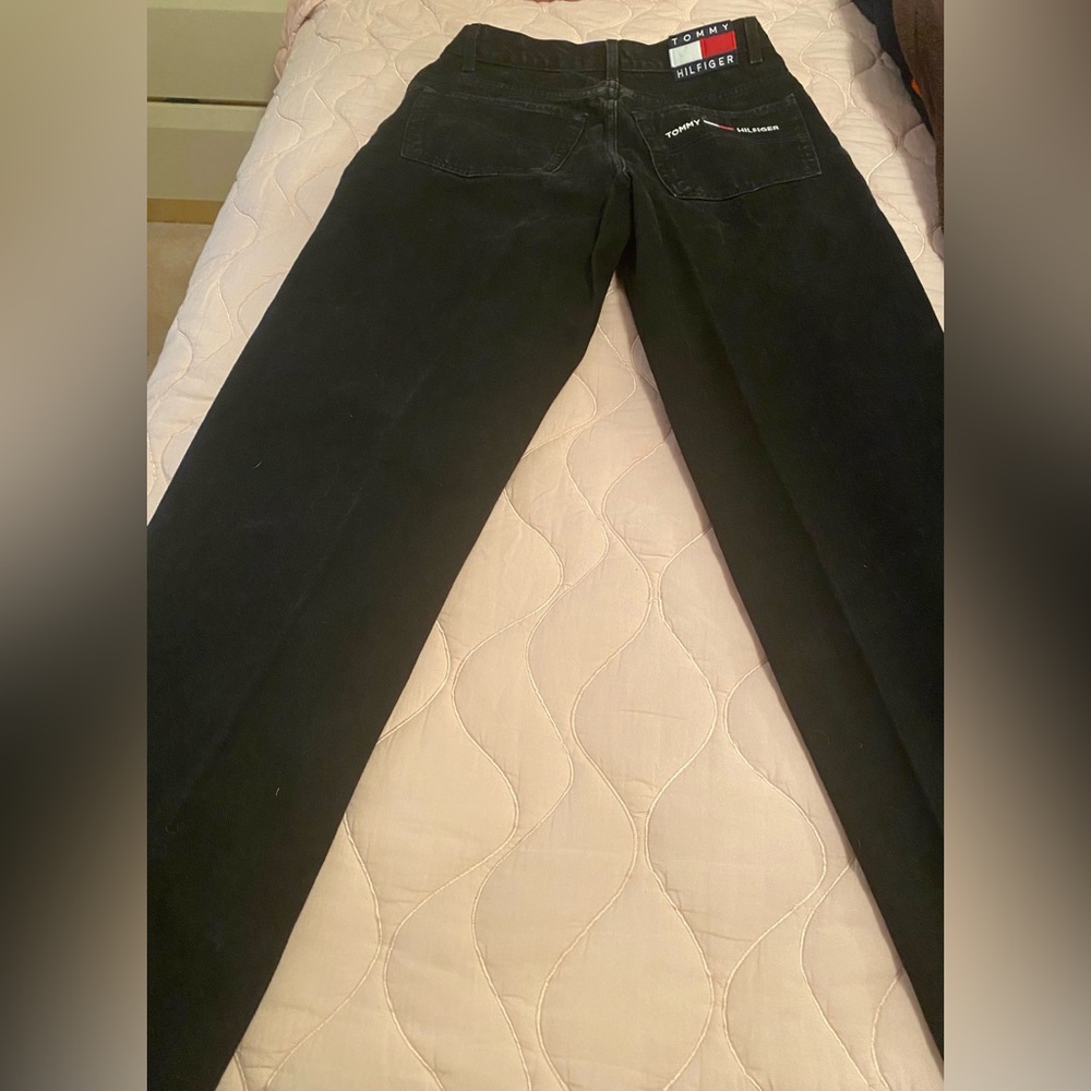 Tommy Hilfiger Mens Black Straight Leg Jeans